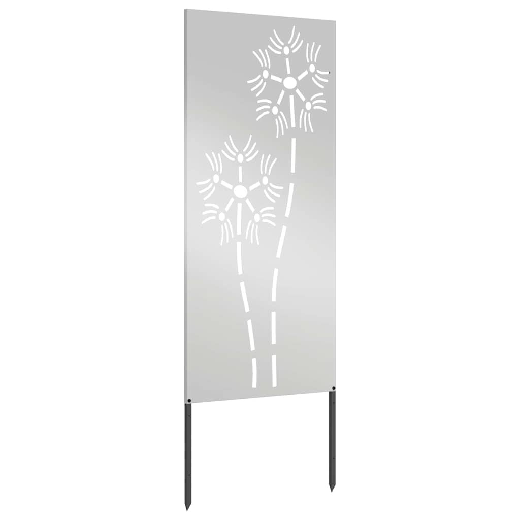VidaXL Tuin decoratief paneel Zilver 50 x 140 cm Gegalvaniseerd staal