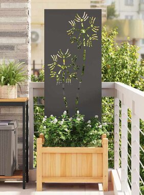 VidaXL Tuin decoratief paneel Zwart 50 x 140 cm Koudgewalst staal