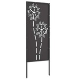 VidaXL Tuin decoratief paneel Zwart 50 x 140 cm Koudgewalst staal