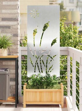 VidaXL Tuin decoratief paneel Zilver 50 x 140 cm Roestvrijstaal