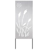VidaXL Tuin decoratief paneel Zilver 50 x 140 cm Roestvrijstaal