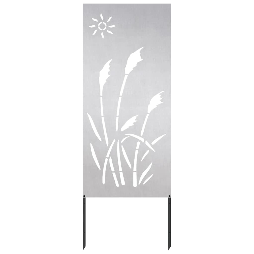 VidaXL Tuin decoratief paneel Zilver 50 x 140 cm Roestvrijstaal