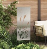 VidaXL Tuin decoratief paneel Zilver 50 x 140 cm Roestvrijstaal