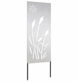 VidaXL Tuin decoratief paneel Zilver 50 x 140 cm Roestvrijstaal