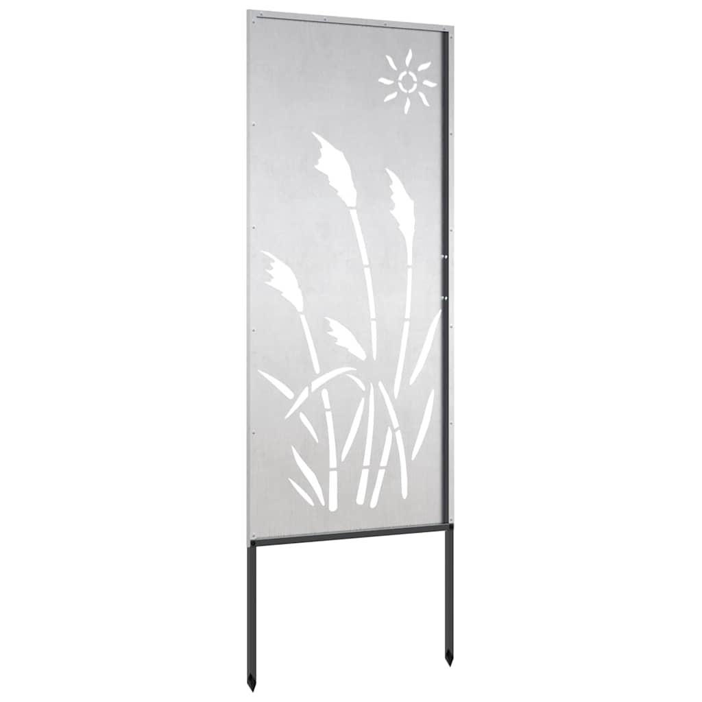 VidaXL Tuin decoratief paneel Zilver 50 x 140 cm Roestvrijstaal
