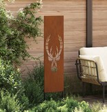 VidaXL Tuin decoratief paneel Roestig 32 x 140 cm Verweerd staal