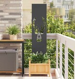 VidaXL Tuin decoratief paneel Zwart 32 x 140 cm Koudgewalst staal