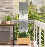 VidaXL Tuin decoratief paneel Zilver 32 x 140 cm Gegalvaniseerd staal