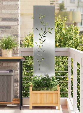 VidaXL Tuin decoratief paneel Zilver 32 x 140 cm Gegalvaniseerd staal