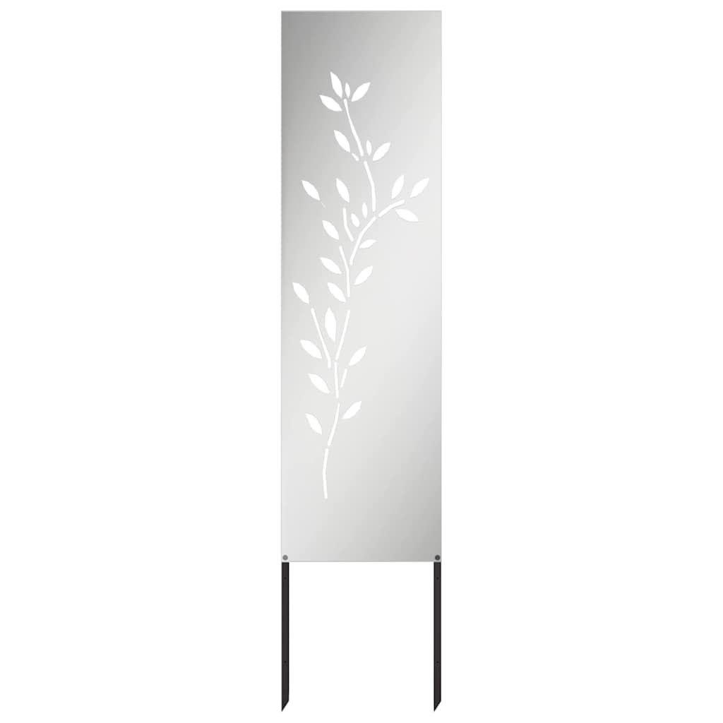 VidaXL Tuin decoratief paneel Zilver 32 x 140 cm Gegalvaniseerd staal