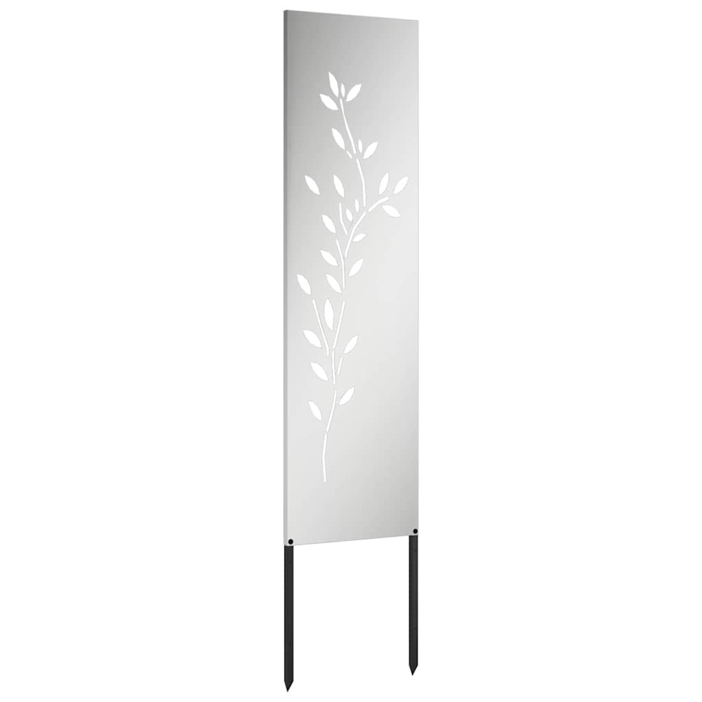 VidaXL Tuin decoratief paneel Zilver 32 x 140 cm Gegalvaniseerd staal