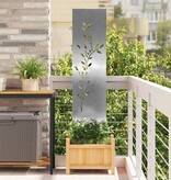 VidaXL Tuin decoratief paneel Zilver 32 x 140 cm Roestvrijstaal