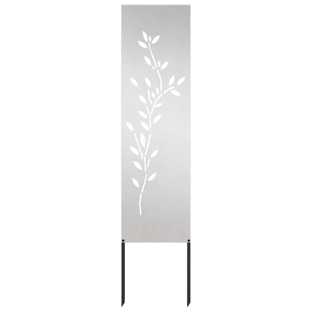 VidaXL Tuin decoratief paneel Zilver 32 x 140 cm Roestvrijstaal