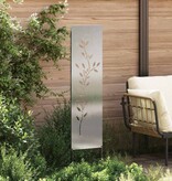 VidaXL Tuin decoratief paneel Zilver 32 x 140 cm Roestvrijstaal