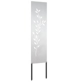 VidaXL Tuin decoratief paneel Zilver 32 x 140 cm Roestvrijstaal