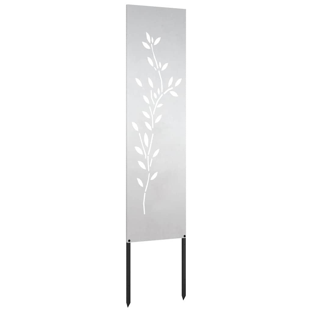 VidaXL Tuin decoratief paneel Zilver 32 x 140 cm Roestvrijstaal