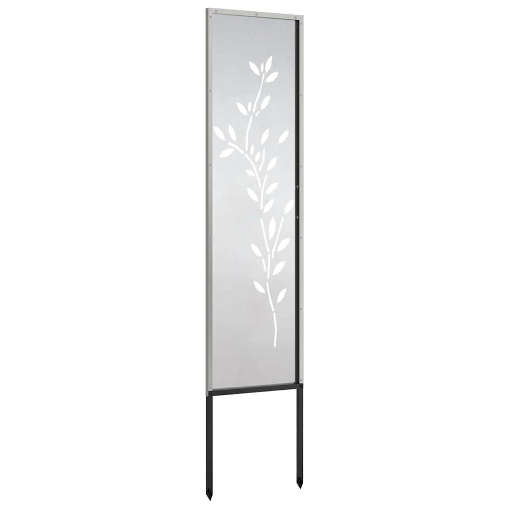 VidaXL Tuin decoratief paneel Zilver 32 x 140 cm Roestvrijstaal