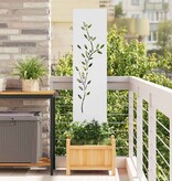 VidaXL Tuin decoratief paneel Wit 32 x 140 cm Koudgewalst staal