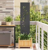 VidaXL Tuin decoratief paneel Zwart 32 x 140 cm Koudgewalst staal