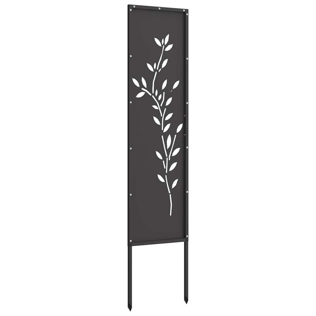 VidaXL Tuin decoratief paneel Zwart 32 x 140 cm Koudgewalst staal