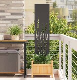 VidaXL Tuin decoratief paneel Zwart 32 x 140 cm Koudgewalst staal