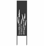 VidaXL Tuin decoratief paneel Zwart 32 x 140 cm Koudgewalst staal