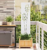 VidaXL Tuin decoratief paneel Wit 32 x 140 cm Koudgewalst staal