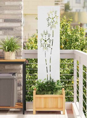 VidaXL Tuin decoratief paneel Wit 32 x 140 cm Koudgewalst staal