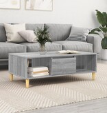 VidaXL met opslag met de deur Grijs sonoma 103.5 x 60 x 35 cm Bewerkt hout