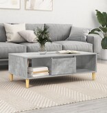 VidaXL met opslag met de deur Betongrijs 103.5 x 60 x 35 cm Bewerkt hout