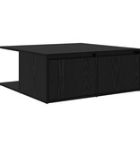 VidaXL Salontafel met lade met opslag Zwart eiken 80 x 80 x 31 cm Bewerkt hout