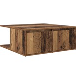 VidaXL Salontafel met lade met opslag Oud hout 80 x 80 x 31 cm Bewerkt hout