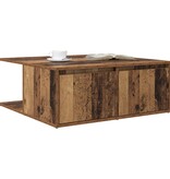 VidaXL Salontafel met lade met opslag Oud hout 80 x 80 x 31 cm Bewerkt hout
