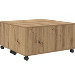 VidaXL Salontafel artisanaal eikenkleurig 75 x 75 x 38 cm Bewerkt hout