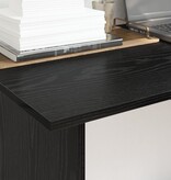 VidaXL Bureau met lade Zwart eiken 100 x 50 x 76 cm Bewerkt hout