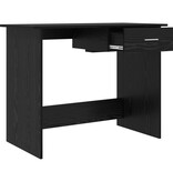 VidaXL Bureau met lade Zwart eiken 100 x 50 x 76 cm Bewerkt hout