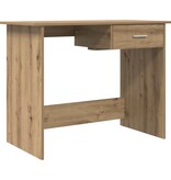 VidaXL Bureau artisanaal eikenkleurig 100 x 50 x 76 cm Bewerkt hout