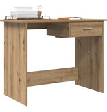 VidaXL Bureau artisanaal eikenkleurig 100 x 50 x 76 cm Bewerkt hout