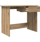VidaXL Bureau artisanaal eikenkleurig 100 x 50 x 76 cm Bewerkt hout