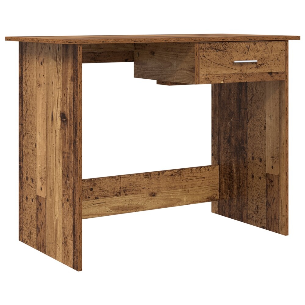 VidaXL Bureau Oud hout 100 x 50 x 76 cm Bewerkt hout