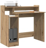 VidaXL Bureau artisanaal eikenkleurig 97 x 45 x 90 cm Bewerkt hout