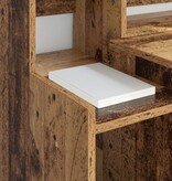 VidaXL Bureau with Desk Lamps met plank met opslag Oud hout 97 x 45 x 90 cm Bewerkt hout