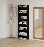 VidaXL Wand Schoenenkasten met plank Anders 2 pcs Zwart eiken 60 x 18 x 60 cm