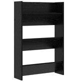 VidaXL Wand Schoenenkasten Zwart eiken 60 x 18 x 60 cm Bewerkt hout