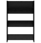 VidaXL Wand Schoenenkasten Zwart eiken 60 x 18 x 60 cm Bewerkt hout