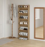 VidaXL Wand Schoenenkasten met plank Anders met opslag 2 pcs artisanaal eikenkleurig