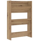 VidaXL Wand Schoenenkasten artisanaal eikenkleurig 60 x 18 x 60 cm