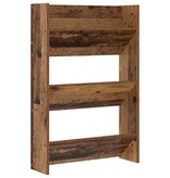 VidaXL Wand Schoenenkasten 2 pcs Oud hout 60 x 18 x 60 cm Bewerkt hout