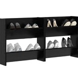 VidaXL Wand Schoenenkasten met plank Anders 2 pcs Zwart eiken 60 x 18 x 60 cm