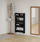 VidaXL Wand Schoenenkasten met plank Anders 2 pcs Zwart eiken 60 x 18 x 60 cm